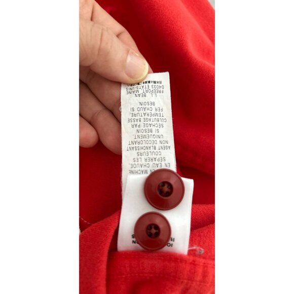 L.L. Beam Cotton Fleece Shirt Button-down Front Pockets Long Sleeve Size Large - Picture 8 of 10